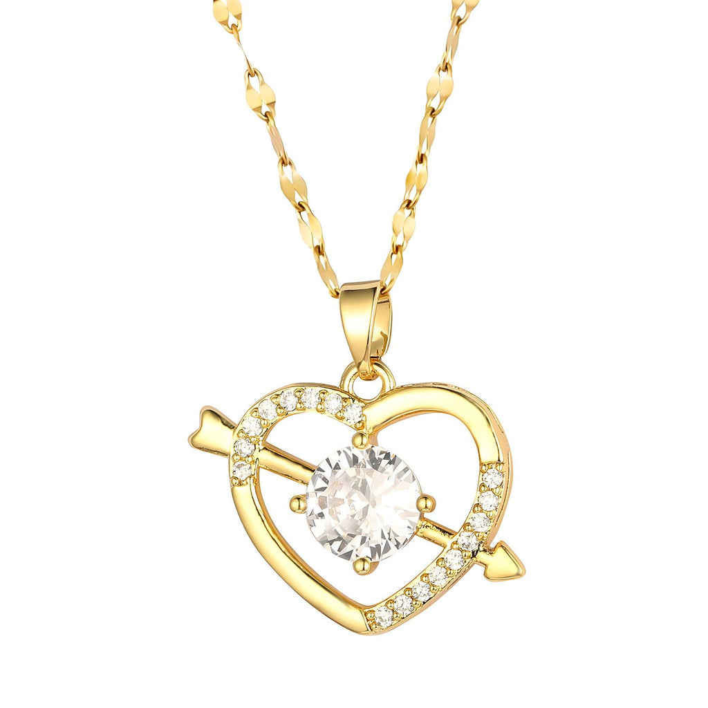 Collana "Cuore" con  Zirconi Bianchi