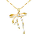 Collana " fiocco" Con Zirconi Bianchi
