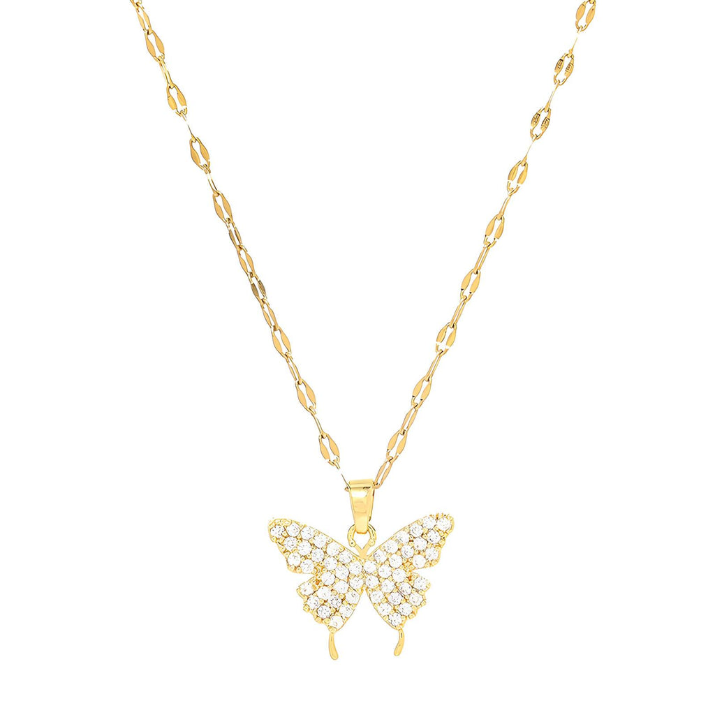 Collana " Farfalla" con Zirconi Bianchi